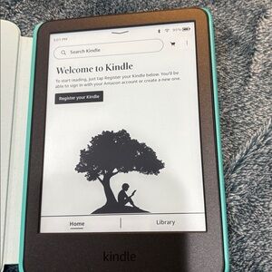 Kindle E-Reader with Black and Green Design
